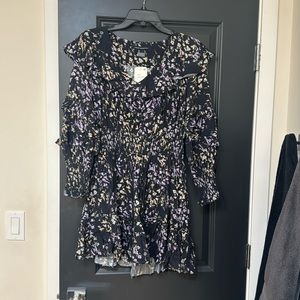 Smocked waist Topshop mini dress